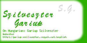 szilveszter gariup business card